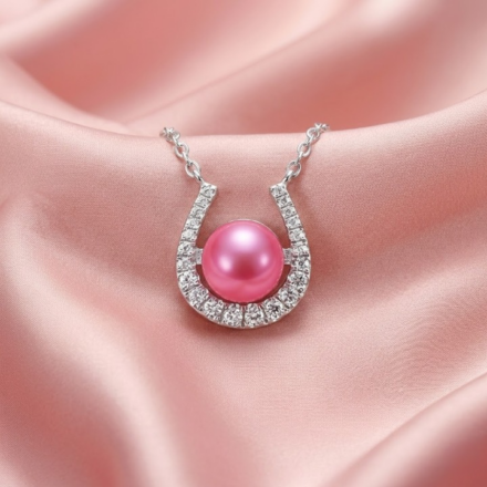 Lucky Horse Shoe Necklace (S/Silver) + 1 Oyster Reveal
