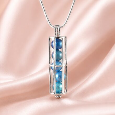Cylinder Sterling Silver Cage Pendant + 4 Reveals