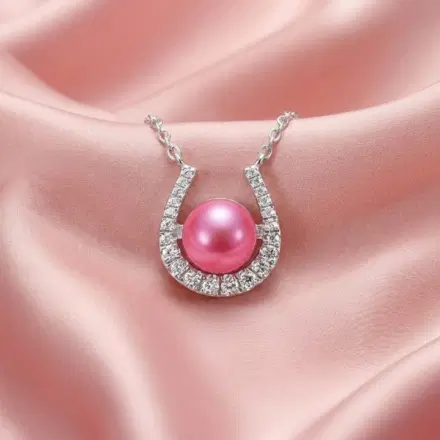 Lucky Horse Shoe Necklace  (S/Silver) + 1 Oyster Reveal