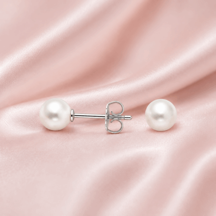 Sterling Silver Stud Ear Rings (supply your own pearl)