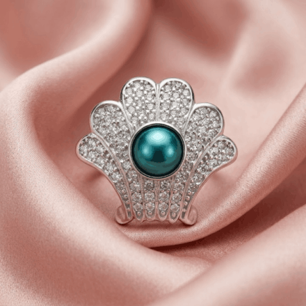Bling Shell Cage Ring (S/Silver) + 1 Oyster Reveal