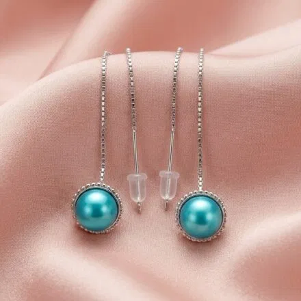 Threads (S/Silver) Ear Rings (supply your own pearls)