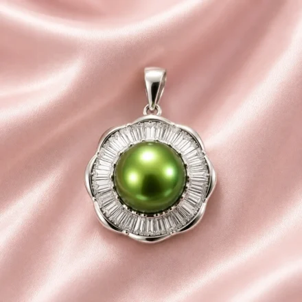 Chic Edison Flower Pendant (S/Silver) + 1 Edison
