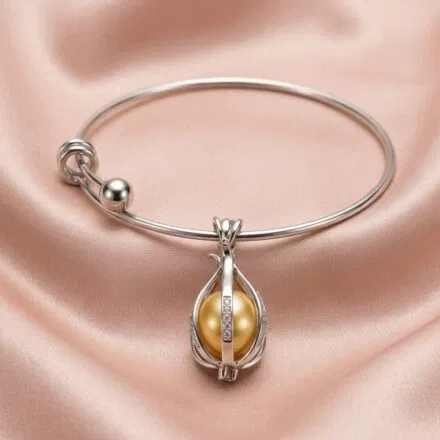 Charm Bangle (Stainless Steel) - Medium