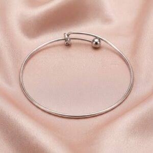 Charm Bangle (Stainless Steel) - Medium
