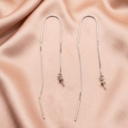 Hook Threads (S/Silver) Ear Rings (supply your own pearls)
