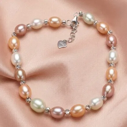 Rachel Rice Pearl Bracelet (S/Silver)