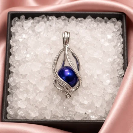 Chic Twisted Edison S/Silver Cage Pendant + Edison