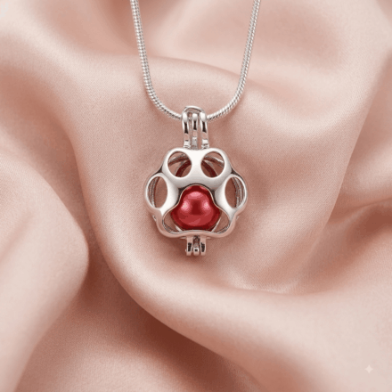 Paw Cage Pendant (S/Silver) + 1 Oyster Reveal