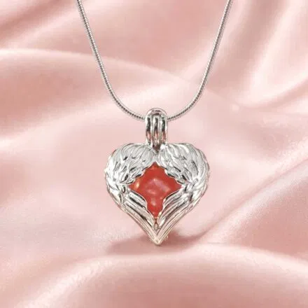 S925 Winged Heart Cage