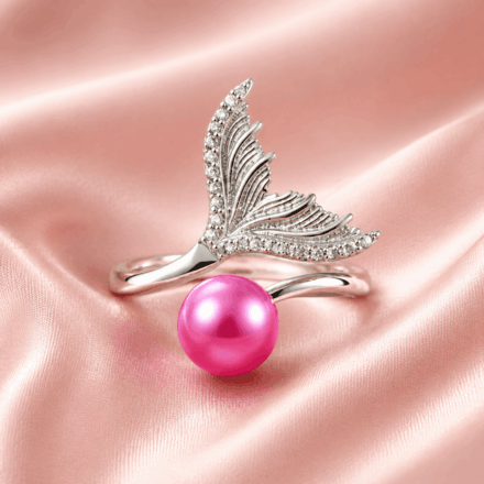 Mermaid Tail Ring Sterling Silver + 1 Oyster Reveal