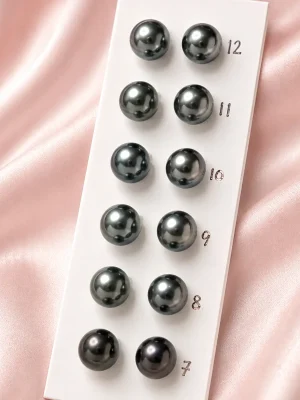 Pre drilled Tahitian pearl - Pair